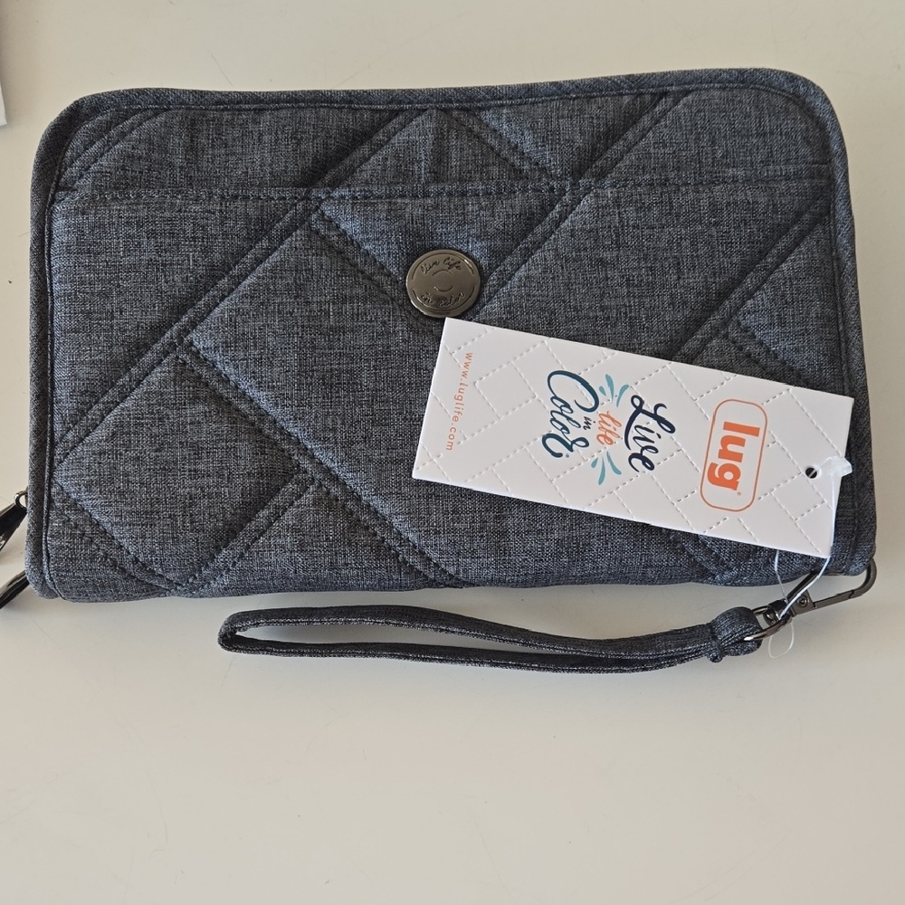 NWT Lug Zeppelin Quilted Wristlet Heather Gray, you've got mail.